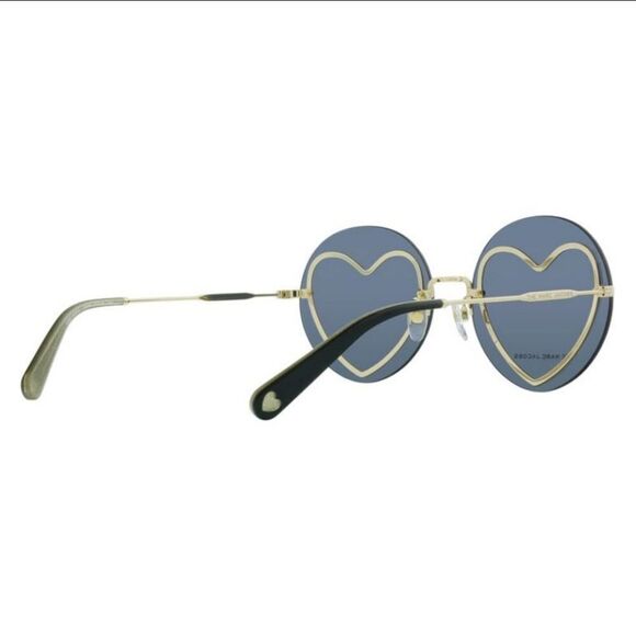 Marc Jacobs Round Shape 59MM  Acetate Sunglasses With Gold Hearts For Wo…